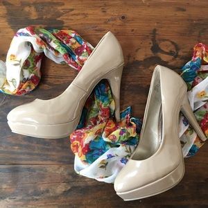 Madden Girl Nude Heels Platform Pump